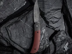 Appalachian Drifter Ii Damascus G10 Burgundy