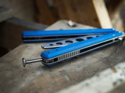 Bhq Balisong Trainer Blue