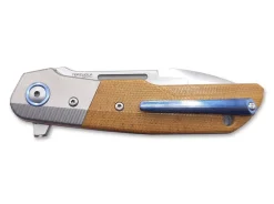 Clap Micarta Brown Titanium Bolster