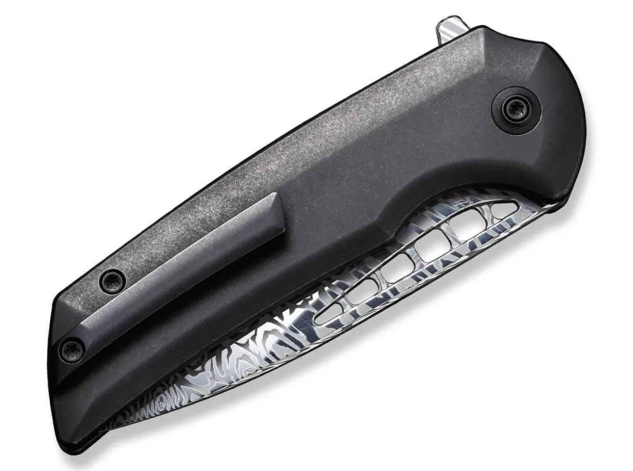 Mini Malice Titanium Black Damascus