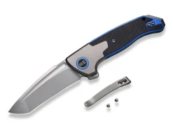 Press Check Titanium G10 Black Blue Tanto