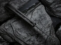 Synergy 3 Damascus G10 Cf Black Trailing Point